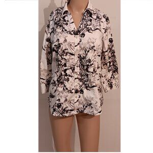 212 Button up Stretchable Long Sleeve Blouse Size Medium